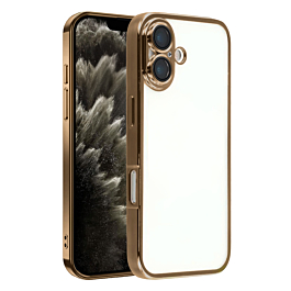 Frosted Clear Case For iPhone 17 - Gold