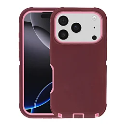 Defender Case For iPhone 17 Pro- Maroon