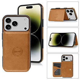 Wallet Case For iPhone 17 Pro Max- Light Brown