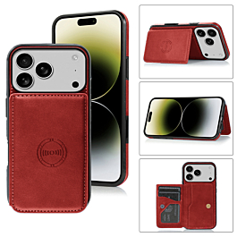 Wallet Case For iPhone 17 Pro Max- Red