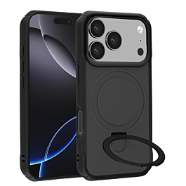 Shock Proof Case With Magsafe Kickstand for iphone 17 Pro Max- Black
