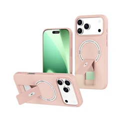 Rugged Magnetic Case With Hidden KuckStand for iphone 17 Pro Max- Pink