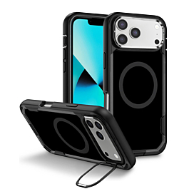 Matte Case with MagSafe and camera Kickstand for iphone 17 Pro - Black