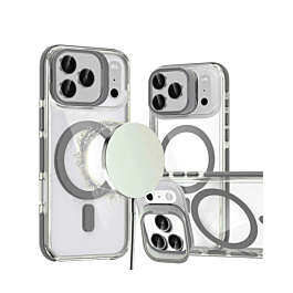 Gloss Case with Camera Kickstand for iphone 17 Pro Max - Gray