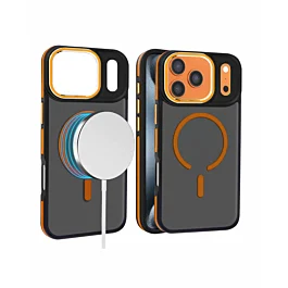 Smoked Matte case with Magsafe for iphone 17 Pro Max - Orange