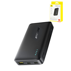 BASEUS EnerFill FP21 Power Bank with USB C-C Fast Charging Cable (22.5W) (10000mAh) (COSMIC BLACK)