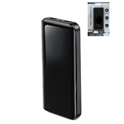 Turbo Charging Power Bank with Built-in Cables (10000mAh) (BLACK)