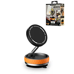 360 Degree Rotating Vacuum Suction Cup Magnetic Phone Holder - ORANGE