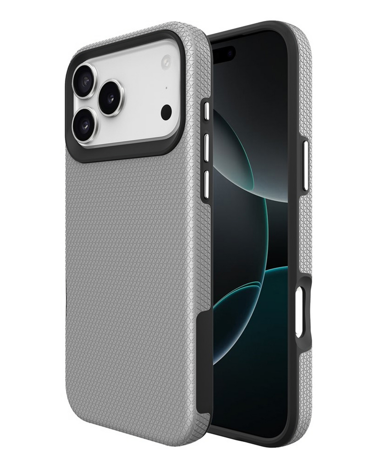Shock Absorption Protective Dual Layer Case for iPhone 17 Pro / 18 Pro (SILVER)