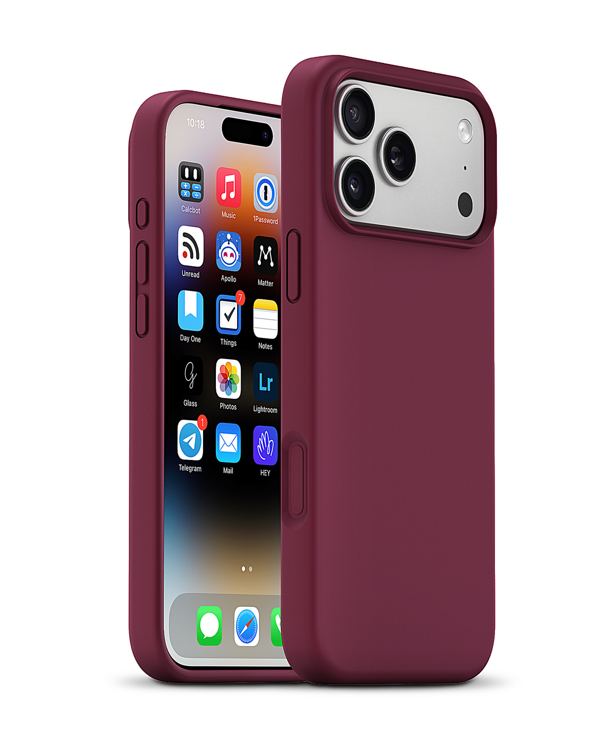 xBase by PowerPeak MagSafe Compatible Silicone Case (Cherry) for iPhone 17 Pro / 18 Pro