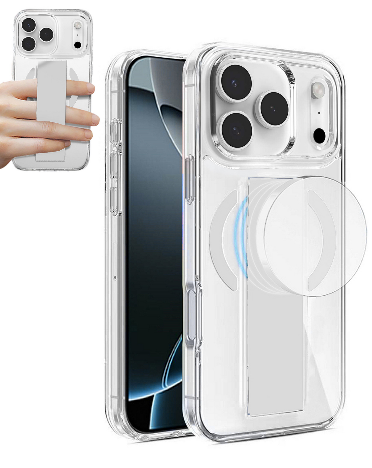 Hard Clear Case with MagGrip for iPhone 17 Pro Max / 18 Pro Max (CLEAR)
