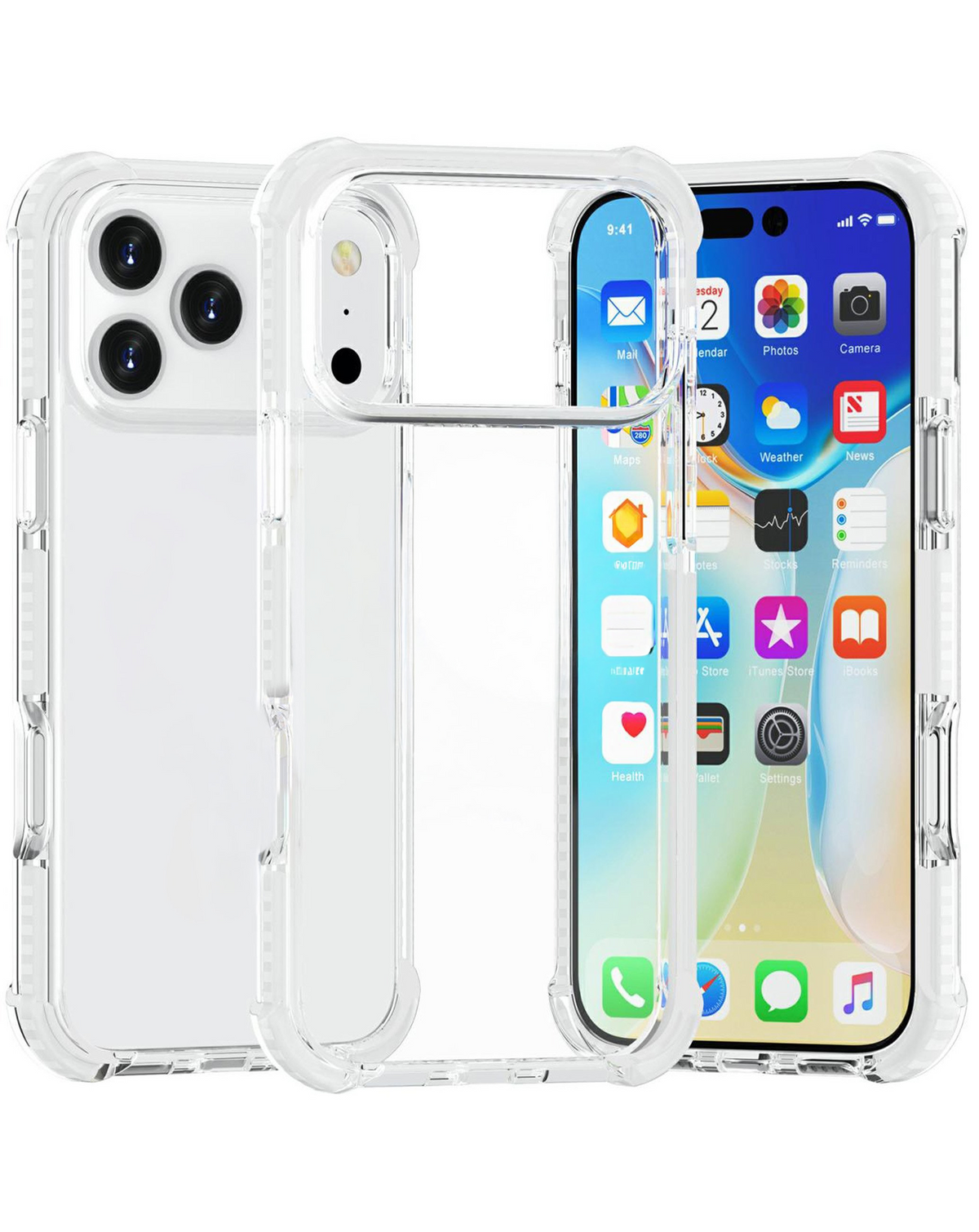 Anti-Shock Protective TPU Sport Case for iPhone 17 Pro Max / 18 Pro Max (WHITE)