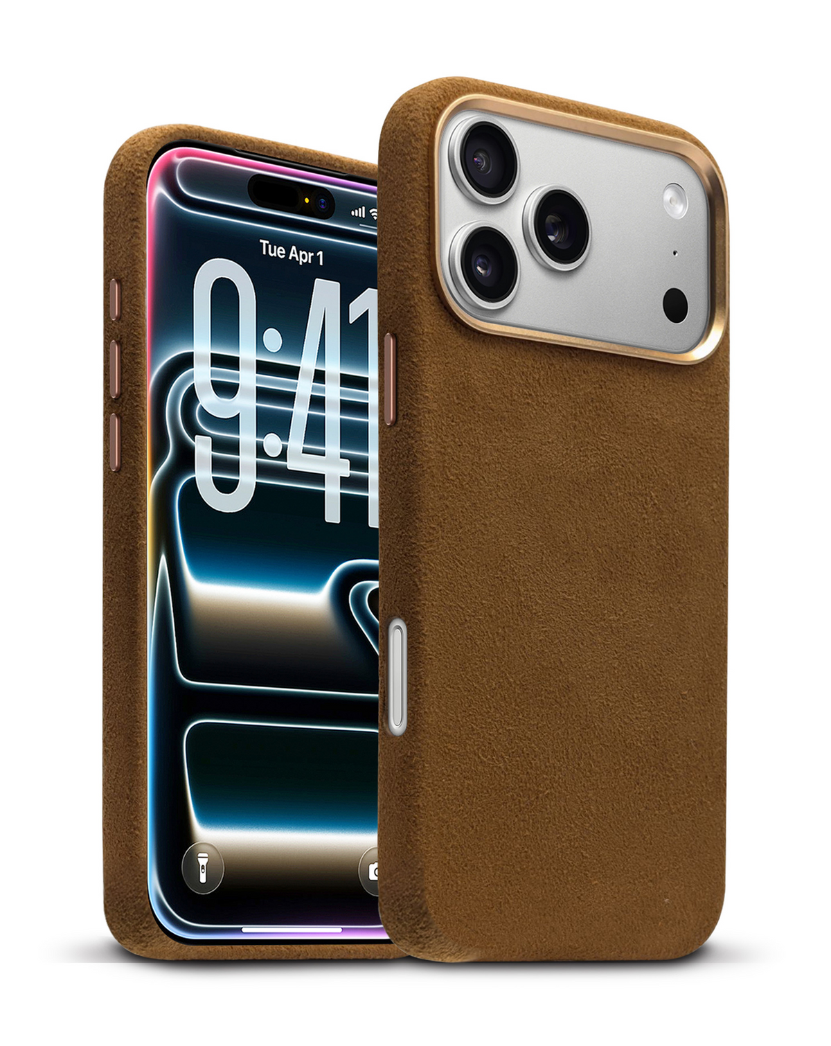 xBase by PowerPeak Suede MagSafe Case (Brown) for iPhone 17 Pro Max / 18 Pro Max