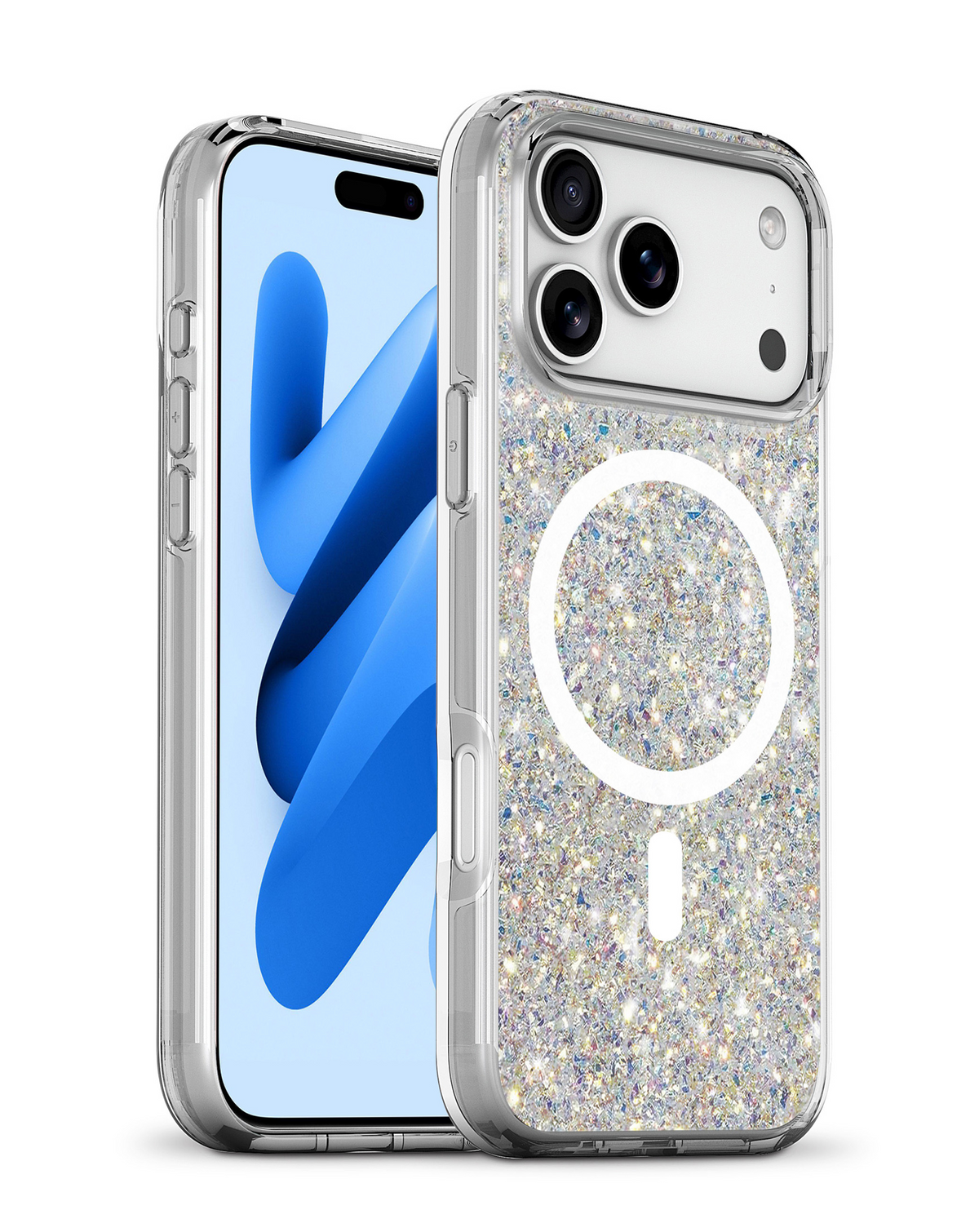 xBase by PowerPeak Sparkleline Series MagSafe Case (White Gold) for iPhone 17 Pro Max / 18 Pro Max