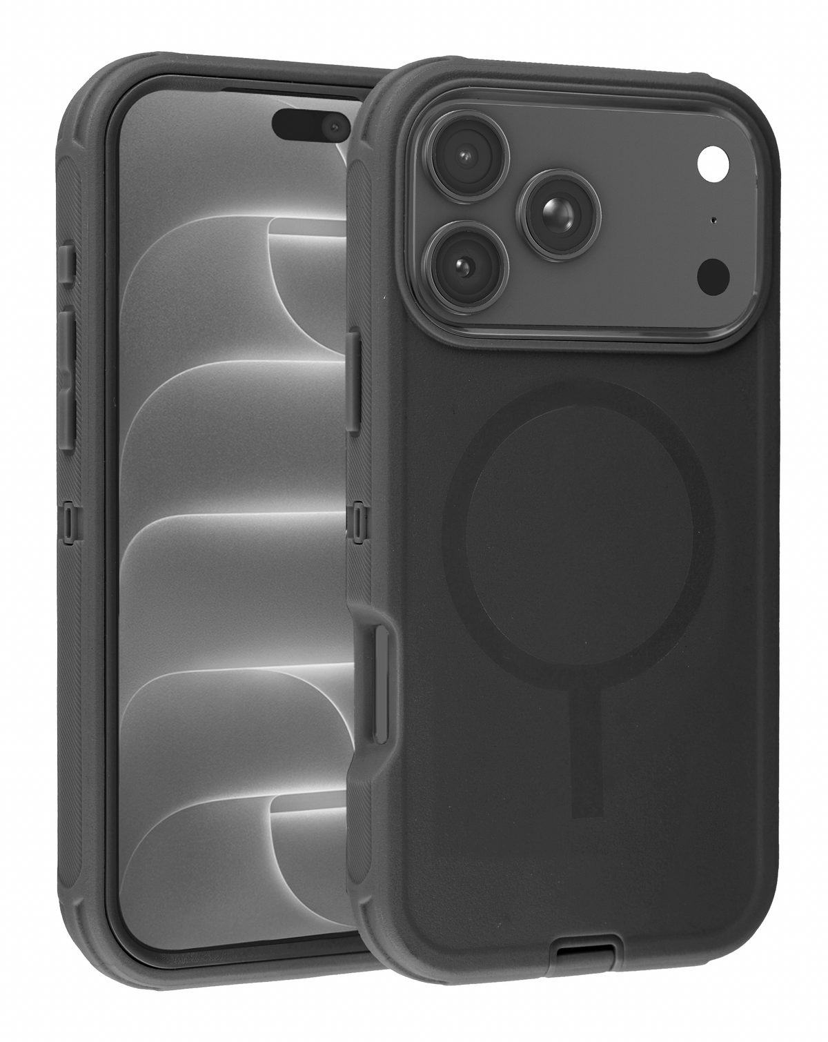 Wireless Charging Heavy Duty Case for iPhone 17 Pro Max / 18 Pro Max (Black)