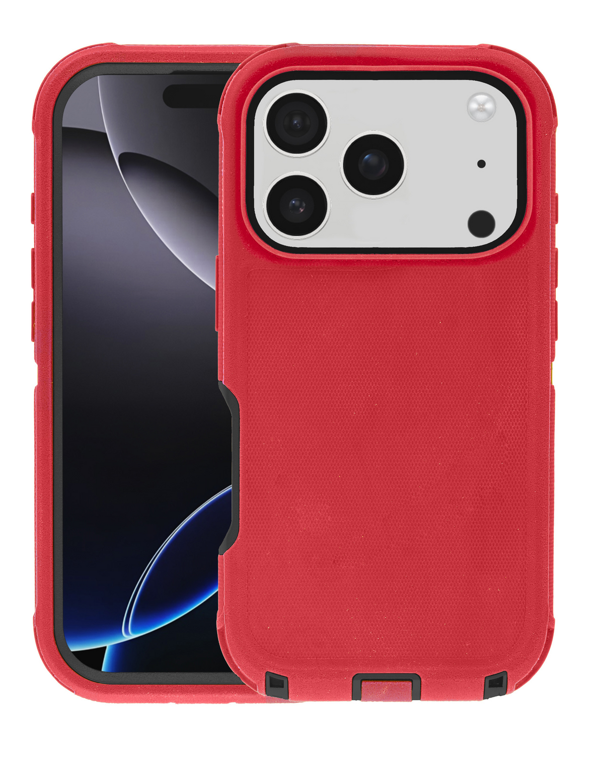 Heavy Duty Case for iPhone 17 Pro Max / 18 Pro Max (RED / BLACK)