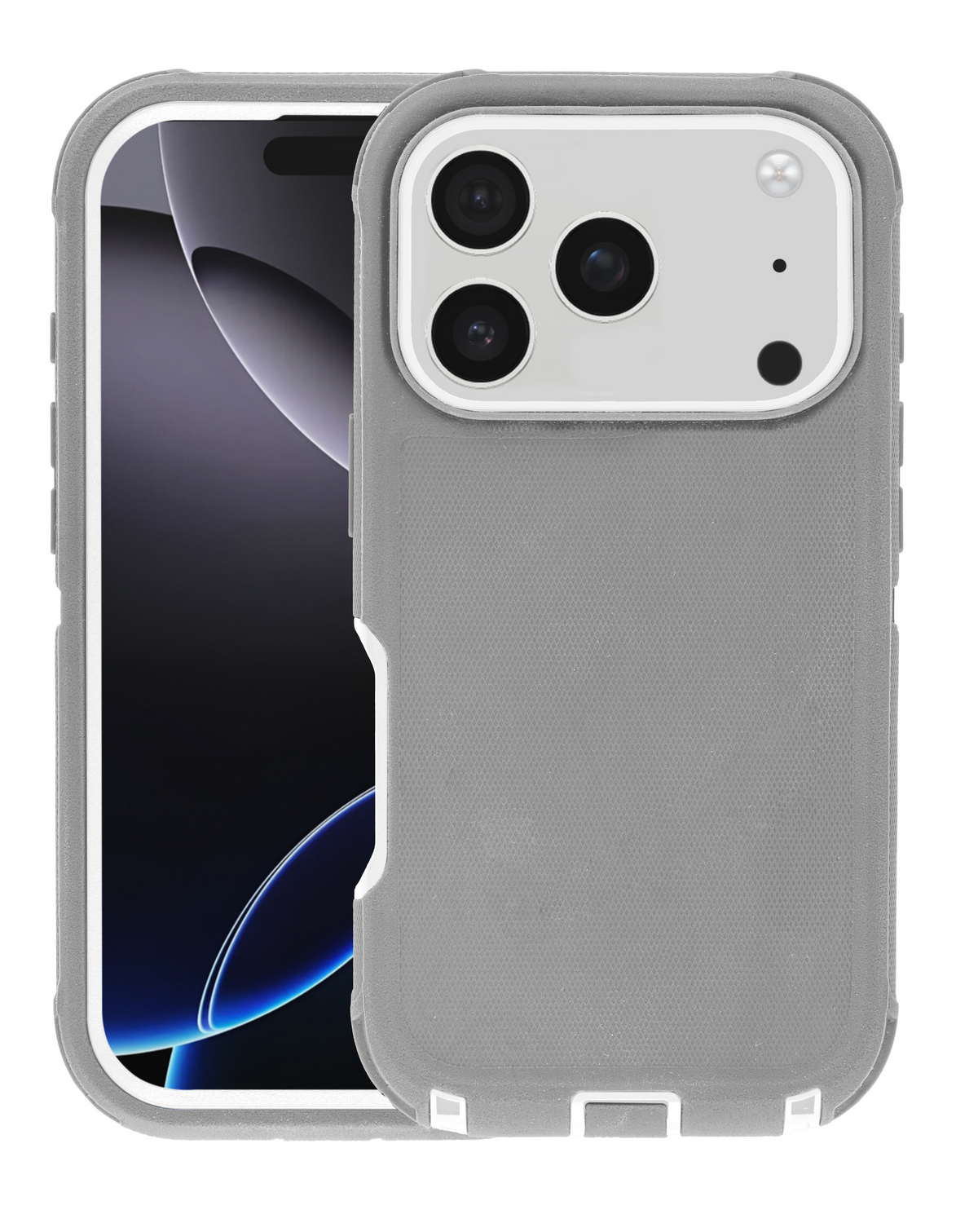 Heavy Duty Case for iPhone 17 Pro Max / 18 Pro Max (GRAY / WHITE)