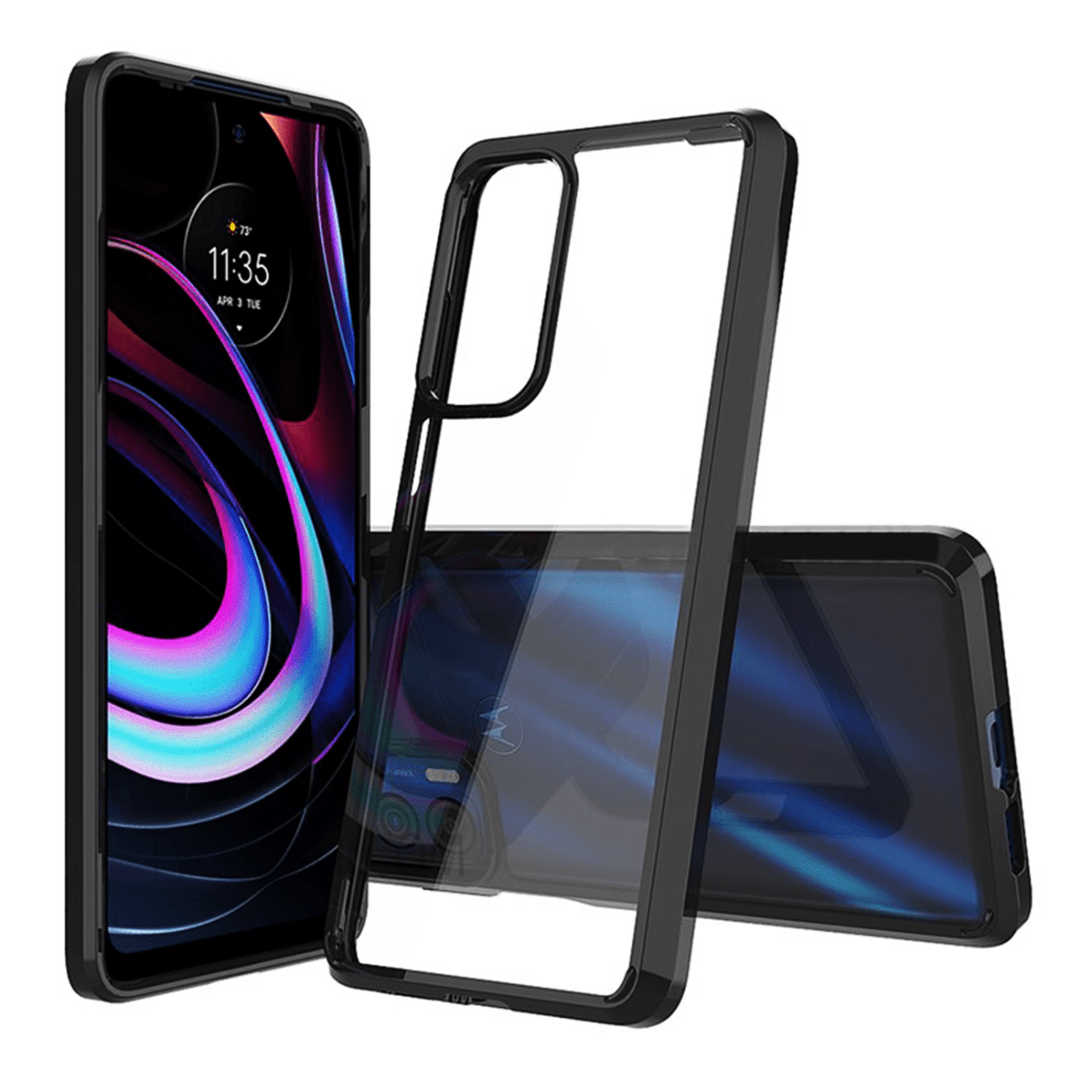 Moto Edge 20 Pro Hybrid Case with Air Cushion Technology Black