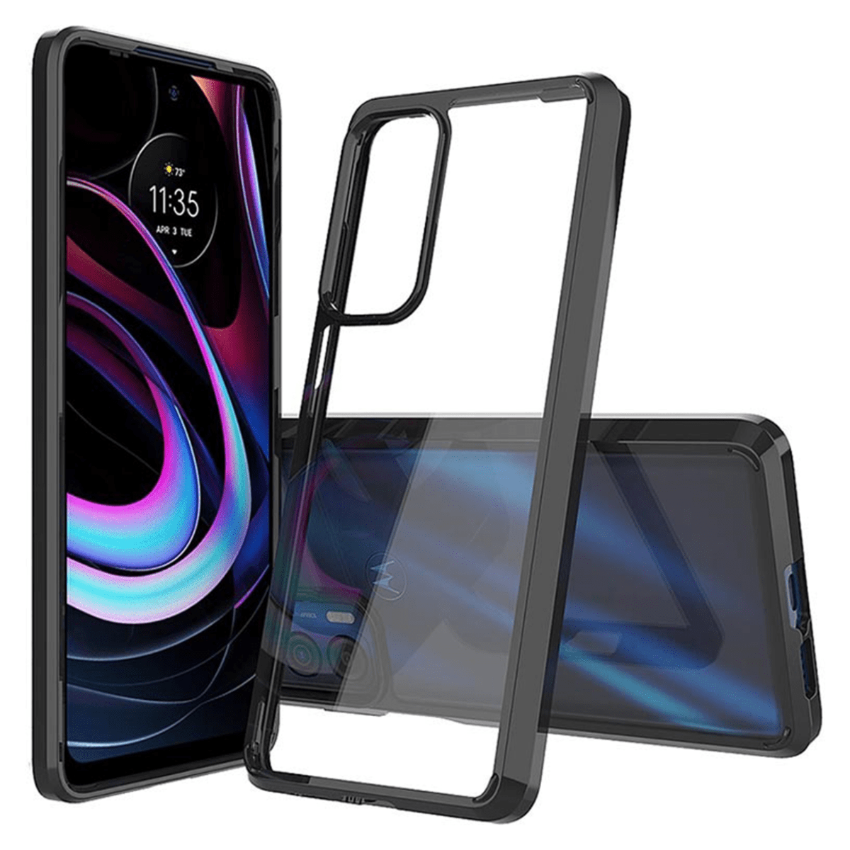 Moto Edge 20 Hybrid Case with Air Cushion Technology - BLACK