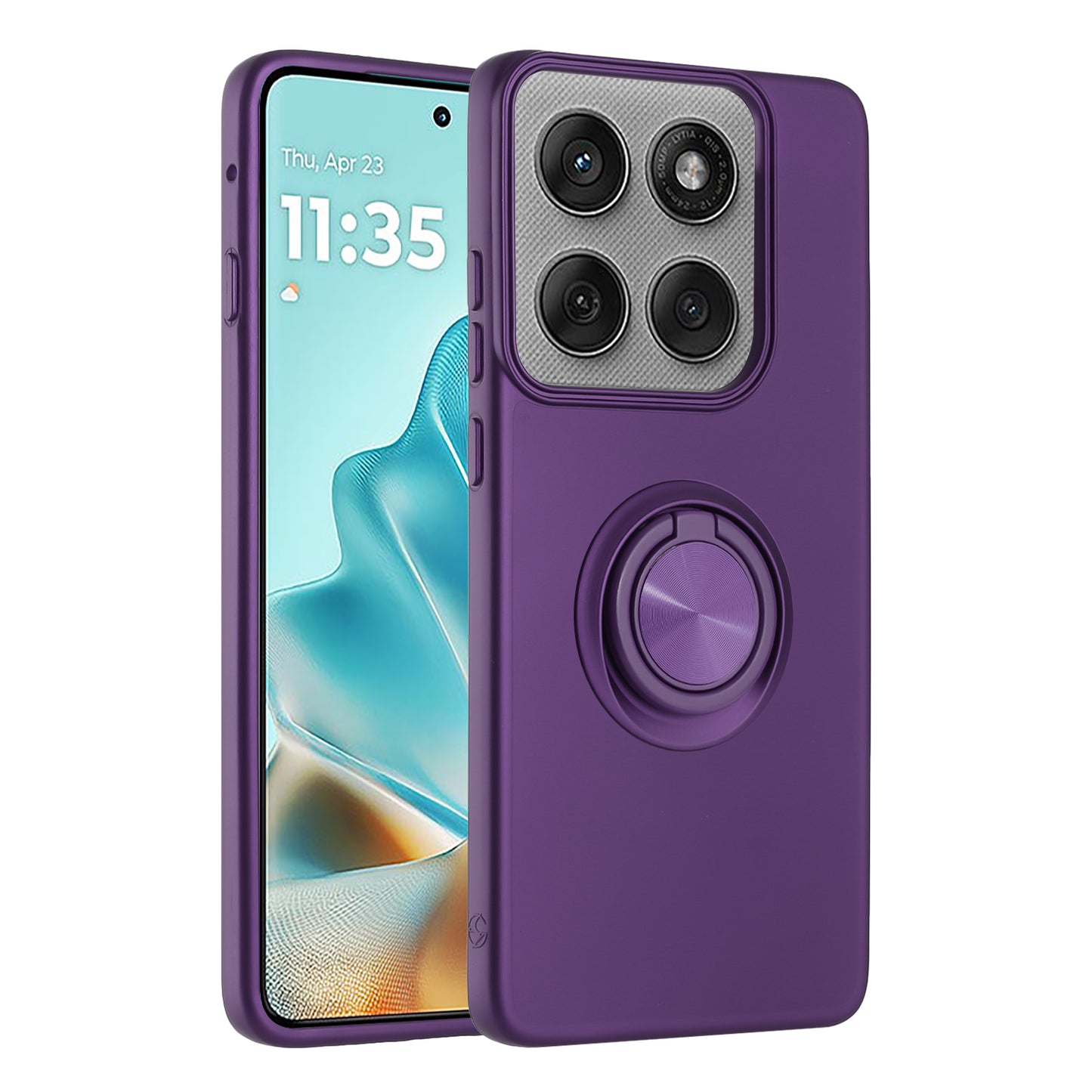 Motorola Edge 2025 Ring Kickstand Case Purple