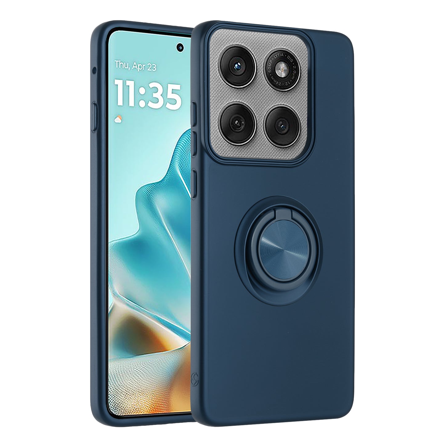 Motorola Edge 2025 Ring Kickstand Case Blue