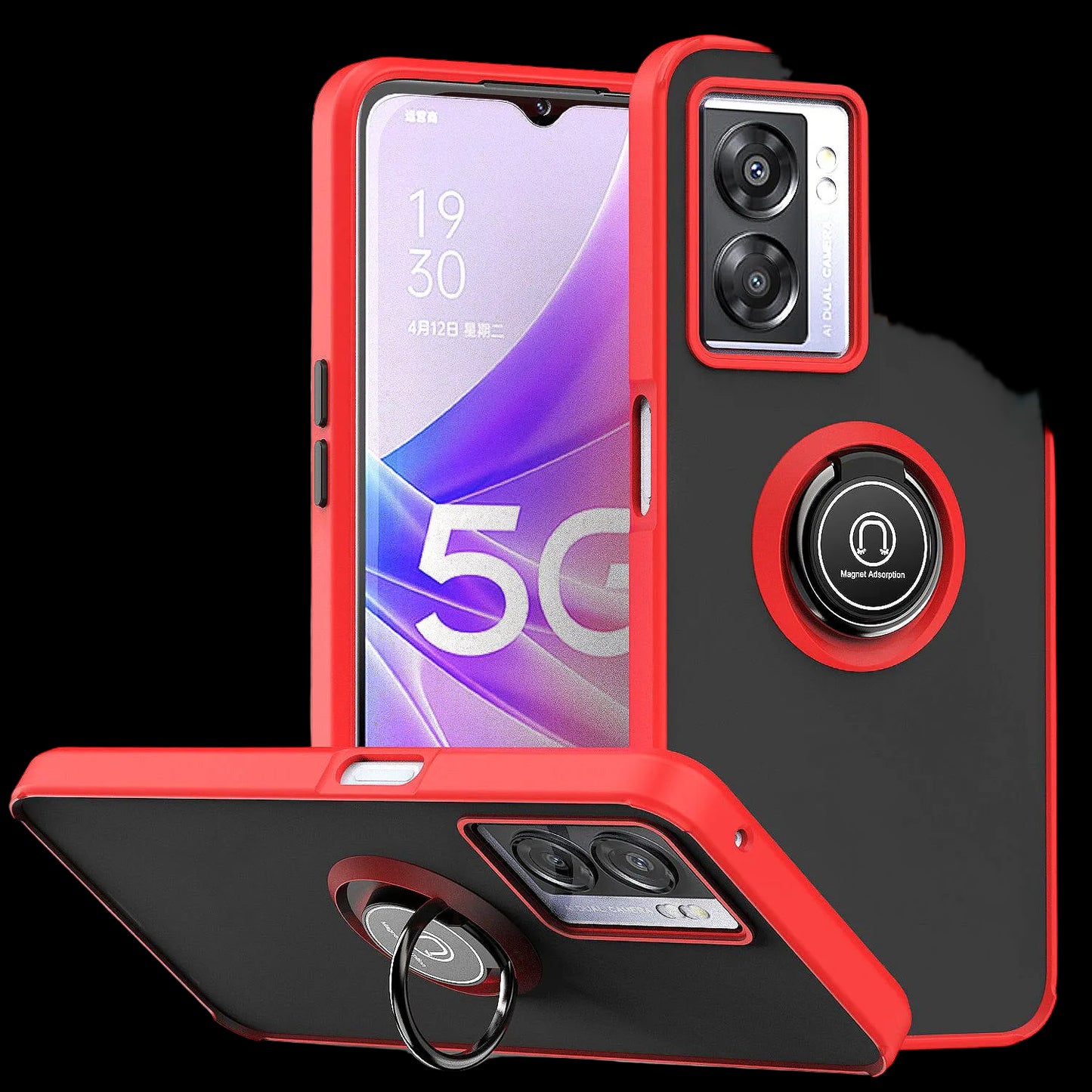 OnePlus Nord N300 5G Matte Ring Case Red