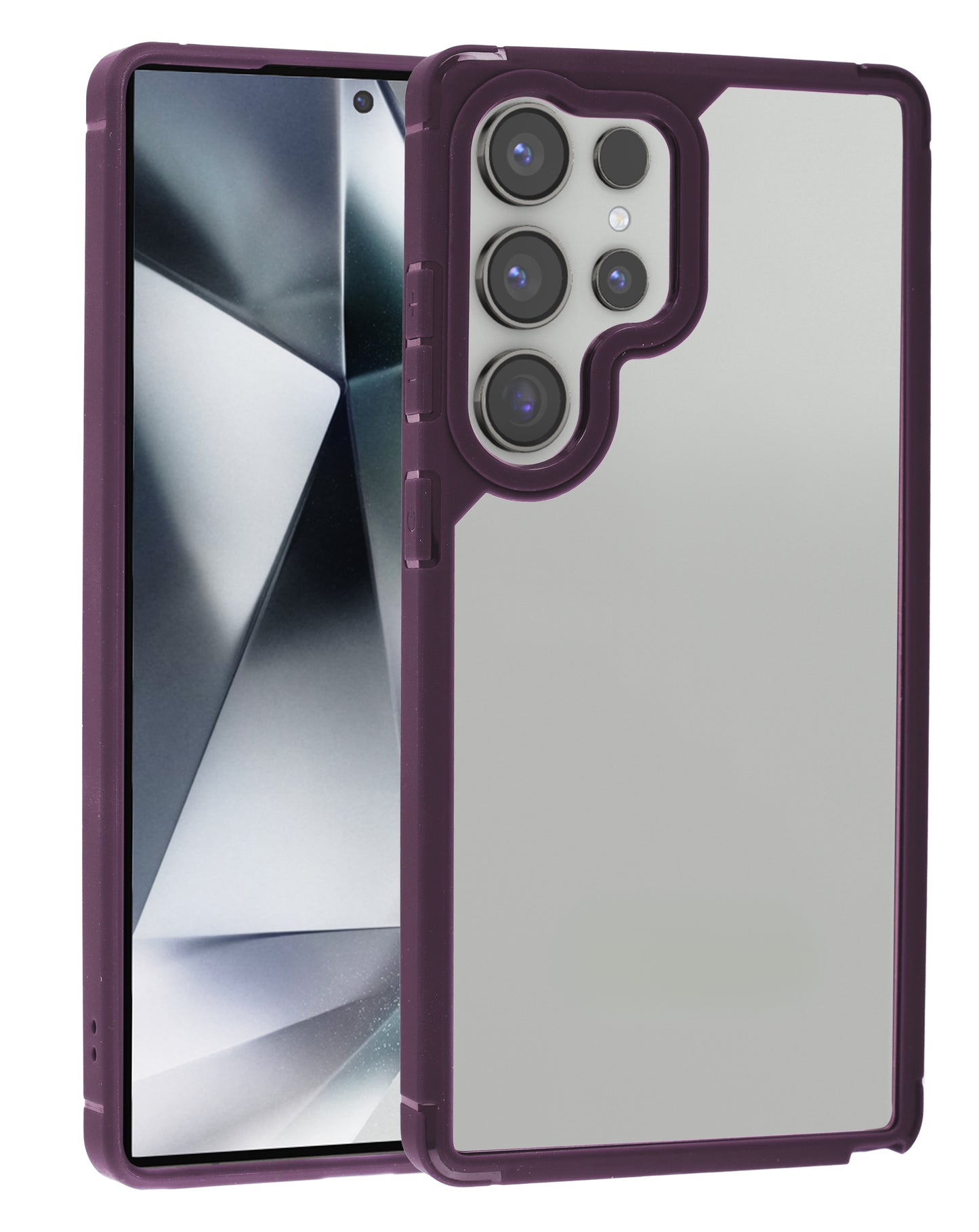 Luxury Shockproof Clear Case - PURPLE for Galaxy S25 Ultra