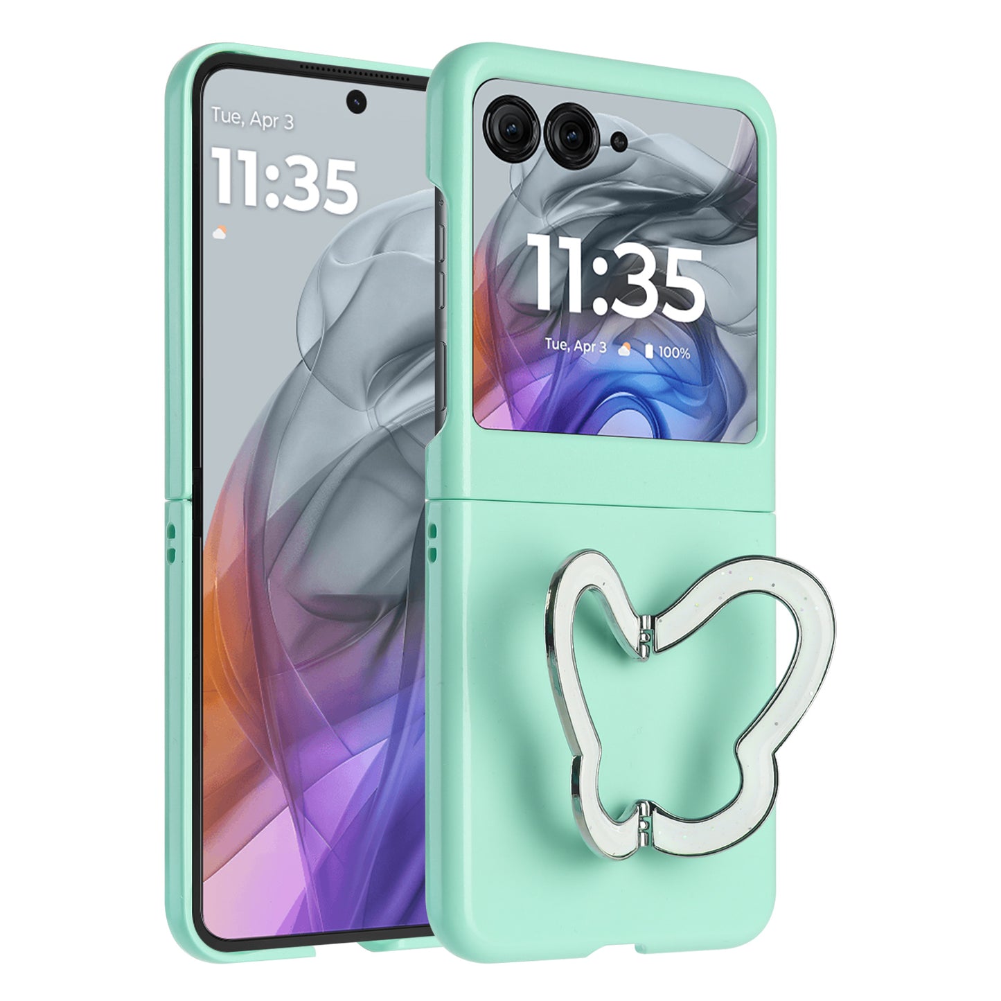TBC Motorola Razr 2025/2024 Butterfly Kickstand Case Green