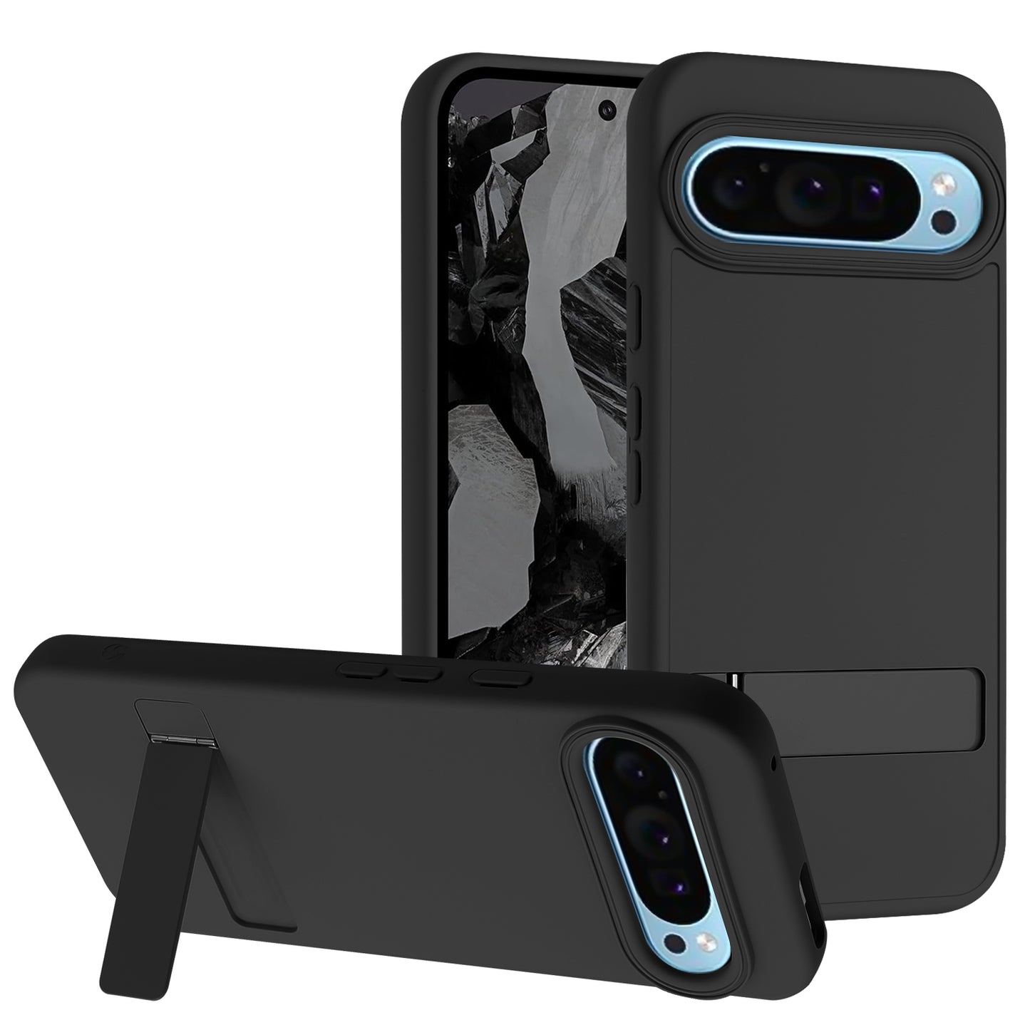 TER Google Pixel 9/9 Pro Multi-Functional Kickstand Case Black