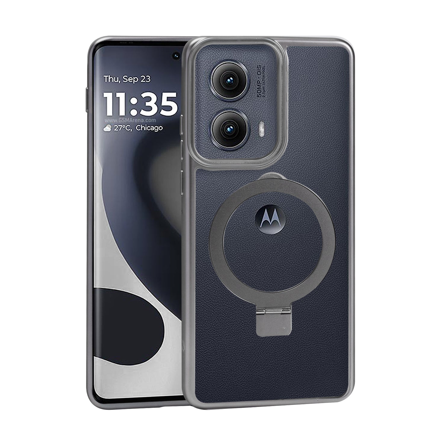 Motorola Edge 2024 Ring Kickstand Case Gray