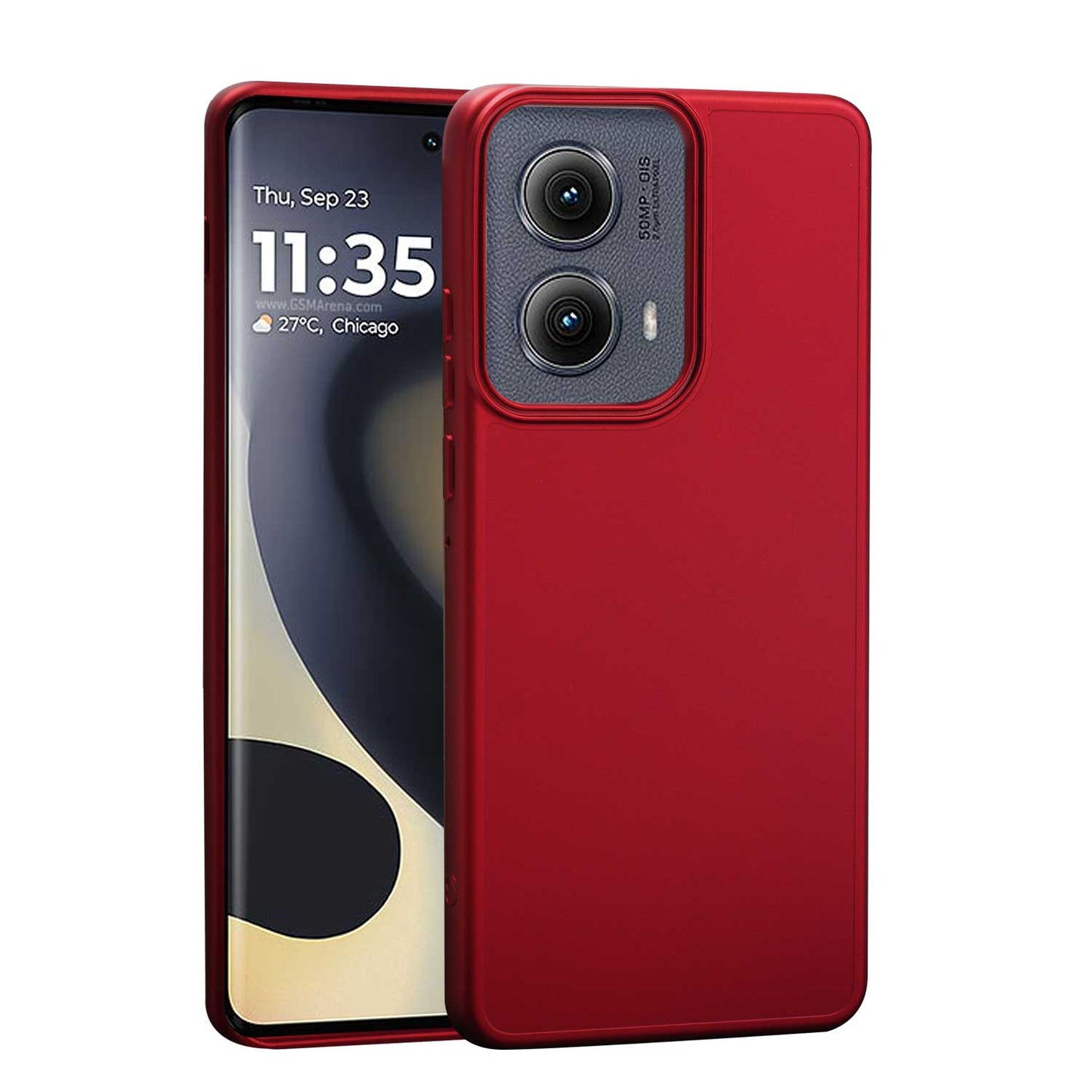 Motorola Edge 2024 Simple Hard Case Red