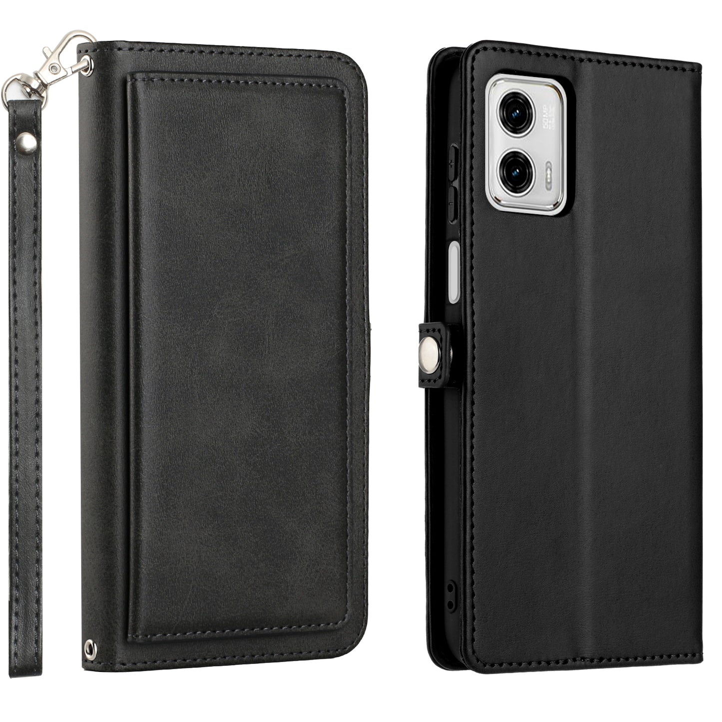 Triple Layered Multi-Card Slot Wallet Case Case Black