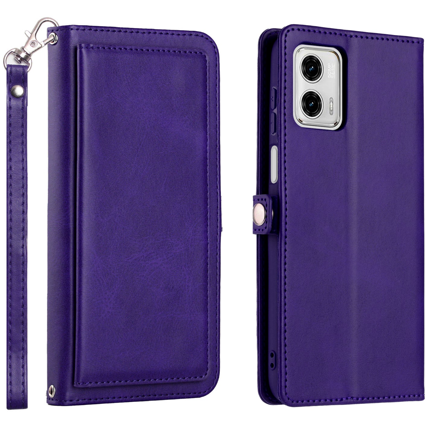 Triple Layered Multi-Card Slot Wallet Case Purple