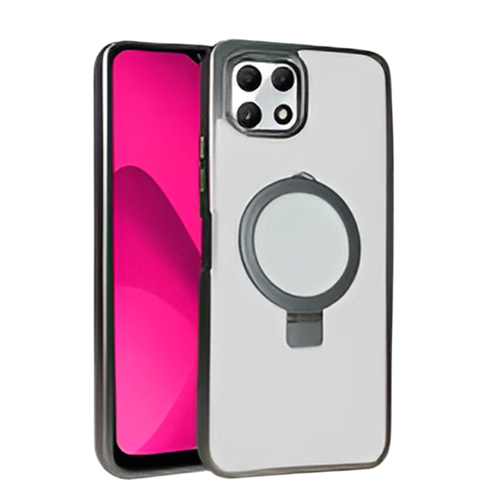 T-Mobile Revvl 7 5G Ring Kickstand Case Gray
