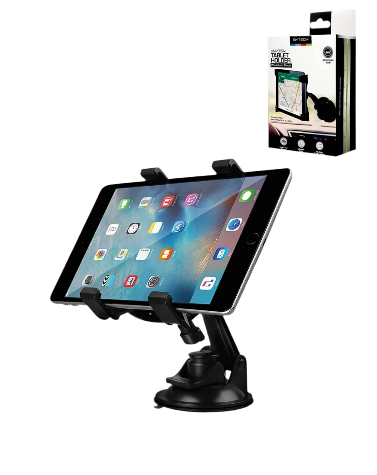 Bytech Universal Tablet Holder Windshield Mount – Adjustable & Versatile