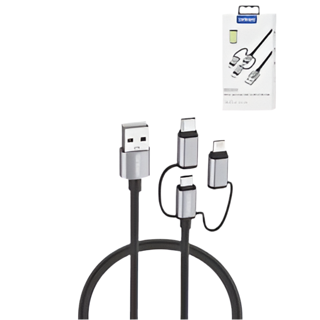 3 FEET USB A to Micro (V9), USB C, Lightning 60 Watt