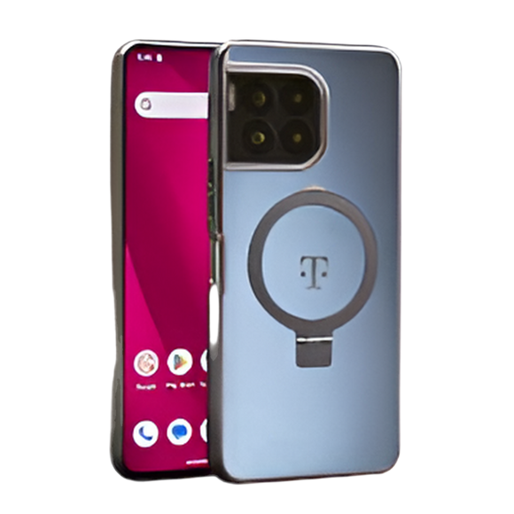 T-Mobile Revvl 7 Pro 5G Ring Kickstand Case Gray