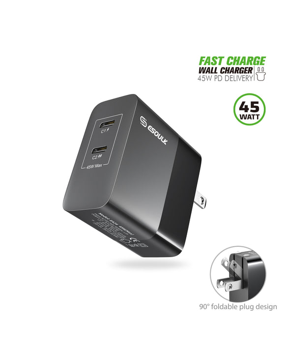 ESOULK 45W Dual Port Wall Charger
