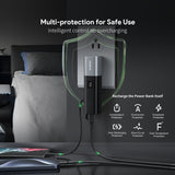 Esoulk 3-in-1 Portable Charger - 5,000 mAh Power Bank with Built-in USB-C Cable and Foldable AC Plug