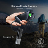 Esoulk 3-in-1 Portable Charger - 5,000 mAh Power Bank with Built-in USB-C Cable and Foldable AC Plug