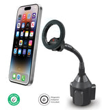 Adjustable Magnetic Car Mount with Flexible Gooseneck and Cup Holder Base
