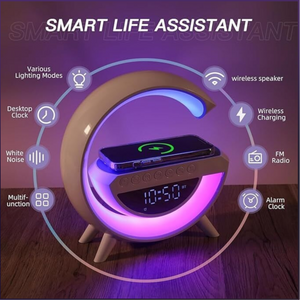 4in1 Wireless Charger & Night Light & Bluetooth & Alarm Clock