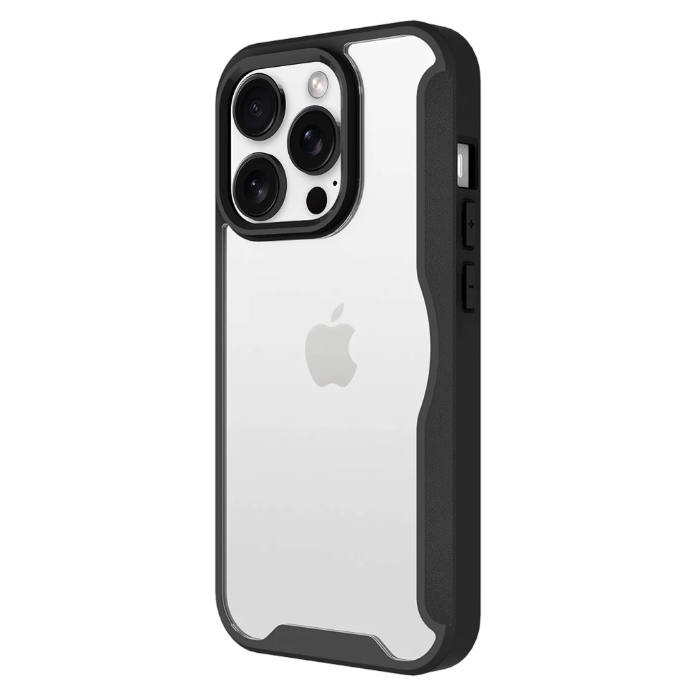 AMPD - TPU / Acrylic Wallet Flip MagSafe Case for Apple iPhone 16 Pro Max - Black