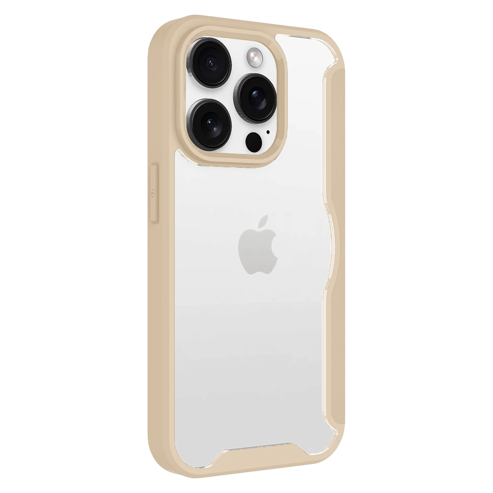 AMPD - TPU / Acrylic Wallet Flip MagSafe Case for Apple iPhone 16 Pro Max - Tan