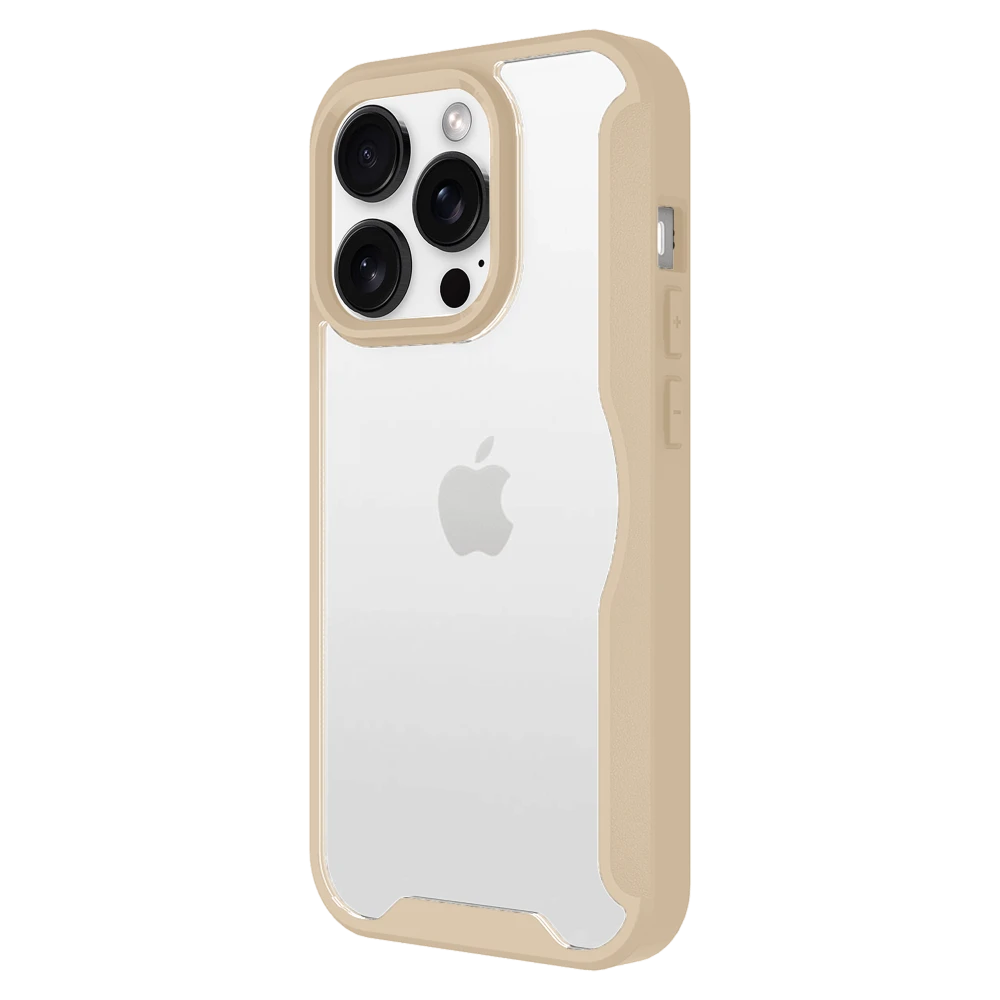 AMPD - TPU / Acrylic Wallet Flip MagSafe Case for Apple iPhone 16 Pro Max - Tan
