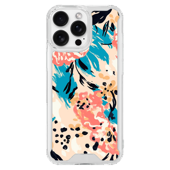 AMPD - TPU / Acrylic HD Print MagSafe Case for Apple iPhone 16 Pro Max - Blue Blossom