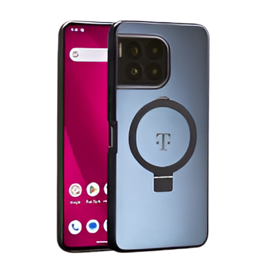 T-Mobile Revvl 7 Pro 5G Ring Kickstand Case Black