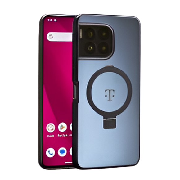 T-Mobile Revvl 7 Pro 5G Ring Kickstand Case Black