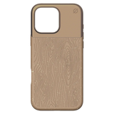 Atom Studios - Split Wood Fiber MagSafe Case for Apple iPhone 16 Pro Max - Taupe Wood