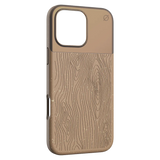 Atom Studios - Split Wood Fiber MagSafe Case for Apple iPhone 16 Pro Max - Taupe Wood